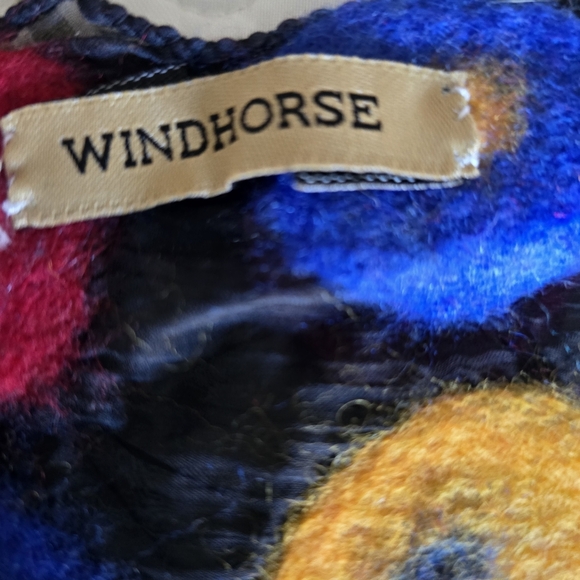Windhorse Multicolor Wool and Silk Scarf Made In Nepal - Picture 4 of 4